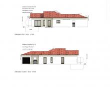 Facades est et ouest pour permis de construire 
